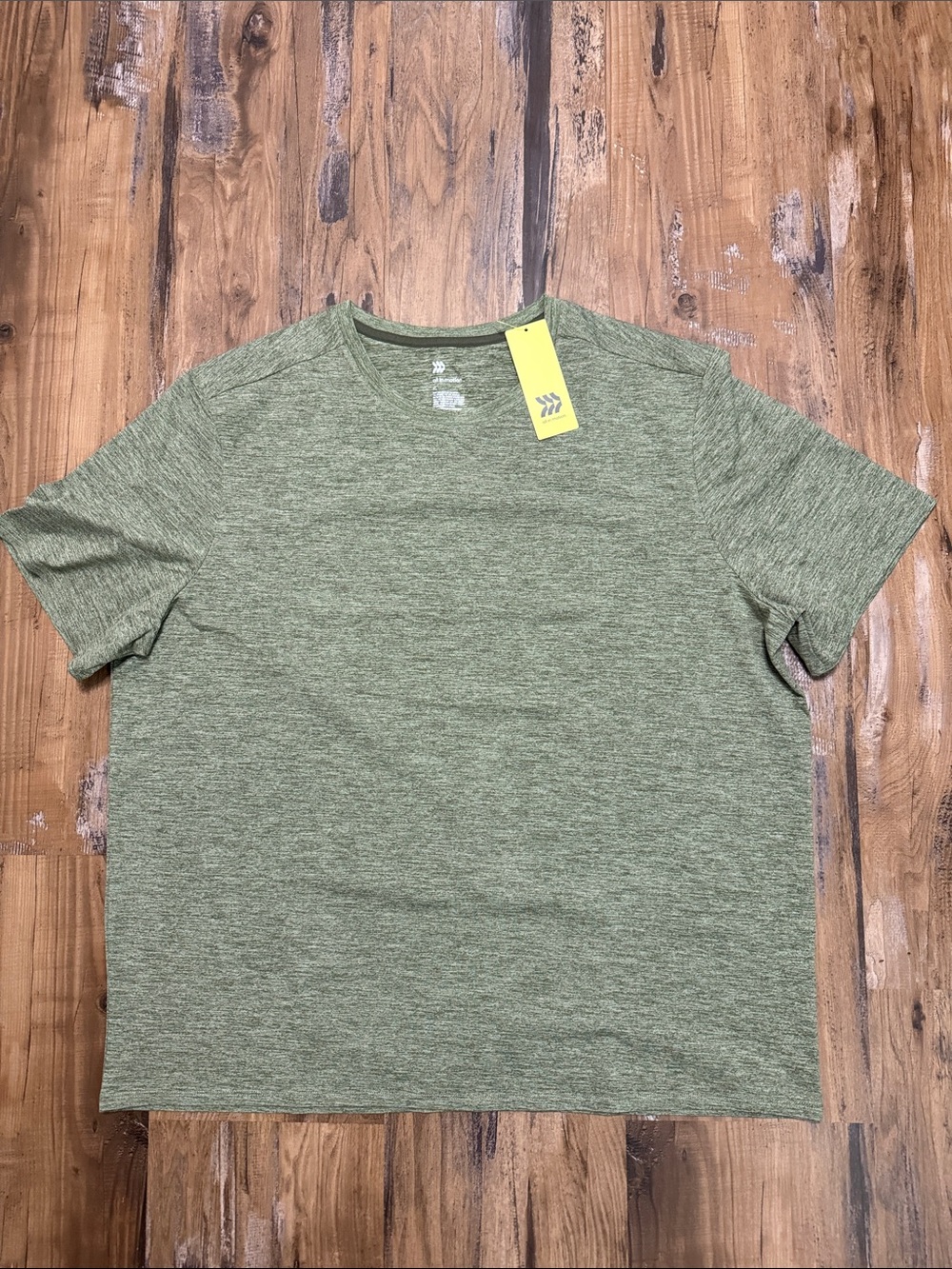 Men's Short Sleeve Heathered Crew Neck T-Shirt - Olive Green